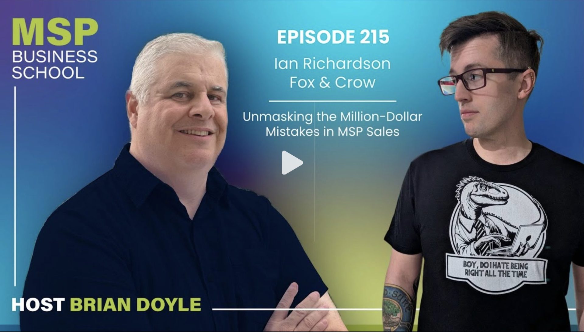 Ian Richardson MSP Business School Podcast